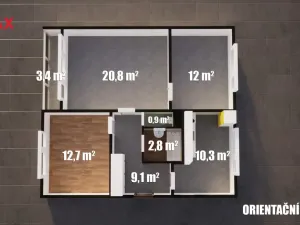 Prodej bytu 3+1, Liberec - Liberec VI-Rochlice, Sametová, 70 m2