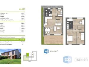 Prodej rodinného domu, Horoušany, Opálkova, 97 m2