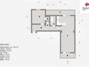 Prodej bytu 2+kk, Praha - Holešovice, U průhonu, 62 m2