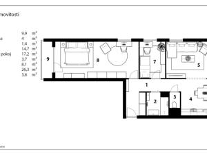 Prodej bytu 3+kk, Hradec Králové - Nový Hradec Králové, třída Edvarda Beneše, 90 m2