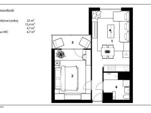 Prodej bytu 2+kk, Hradec Králové, třída Edvarda Beneše, 47 m2