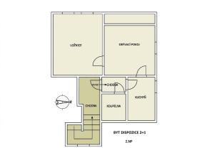 Prodej bytu 2+1, Trutnov - Horní Staré Město, Horská, 53 m2