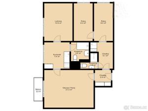 Prodej bytu 4+1, Třeboň - Třeboň II, Svobody, 69 m2