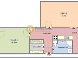 Pronájem bytu 2+1, Strakonice - Strakonice I, Zvolenská, 61 m2