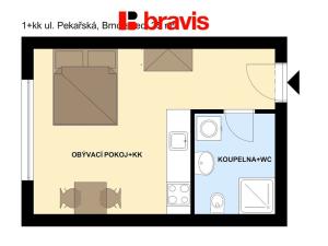 Pronájem bytu 1+kk, Brno - Staré Brno, Pekařská, 18 m2