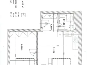 Pronájem bytu 2+kk, Ostrava, 30. dubna, 44 m2