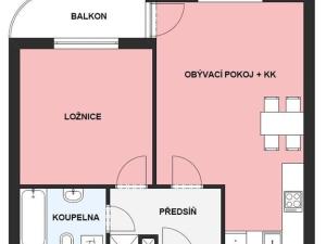 Pronájem bytu 2+kk, Brno - Kníničky, Místní, 47 m2