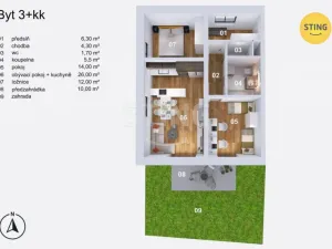 Prodej bytu 3+kk, Opava, Slezská, 70 m2