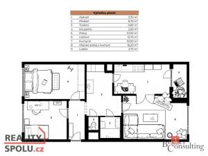 Pronájem bytu 3+1, Praha - Chodov, Doubravická, 71 m2