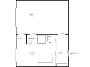 Pronájem bytu 1+1, Praha - Staré Město, U milosrdných, 41 m2