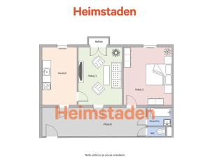 Pronájem bytu 2+1, Ostrava - Poruba, Komenského, 52 m2