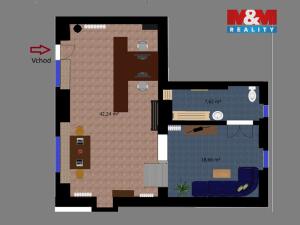 Pronájem obchodního prostoru, Kolín - Kolín III, Legerova, 61 m2