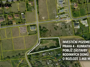 Prodej pozemku, Praha - Kunratice, Na jahodách, 3468 m2