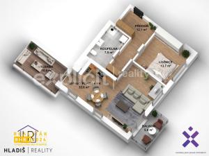 Prodej bytu 2+kk, Uherský Brod, U Mlýnů, 54 m2