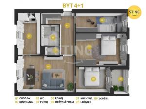 Prodej bytu 4+1, Ostrava, Václava Košaře, 78 m2