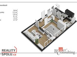 Prodej bytu 2+1, Pardubice - Zelené Předměstí, Devotyho, 55 m2