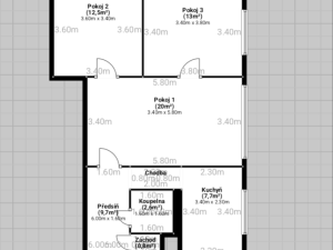 Prodej bytu 3+1, Opava - Předměstí, Krnovská, 72 m2