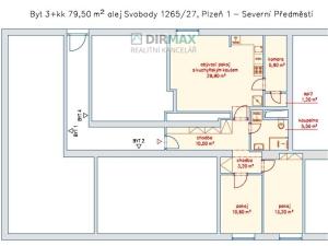 Pronájem bytu 3+kk, Plzeň - Severní Předměstí, alej Svobody, 79 m2