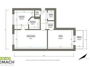 Pronájem bytu 2+1, Uherské Hradiště, Štěpnická, 63 m2