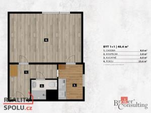 Pronájem bytu 1+1, Jablonec nad Nisou, Jizerská, 40 m2