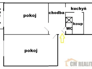 Pronájem bytu 2+1, Prostějov, Moravská, 55 m2