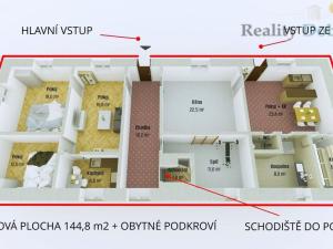 Prodej rodinného domu, Budišov nad Budišovkou - Podlesí, 170 m2