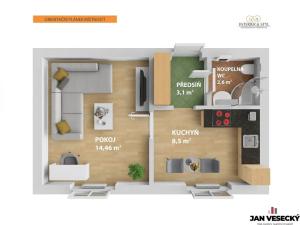 Pronájem bytu 1+1, Praha - Čakovice, Otavská, 29 m2