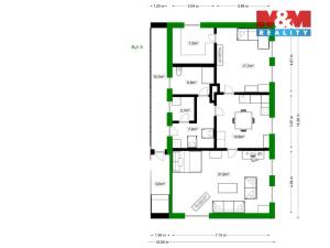 Pronájem bytu 3+1, Kladno - Kročehlavy, Vinšova, 88 m2