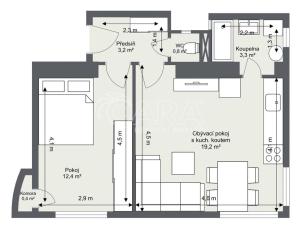 Prodej bytu 2+kk, Praha - Břevnov, Patočkova, 39 m2