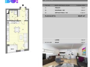 Pronájem bytu 1+kk, Ostrava, F. X. Riepla, 45 m2