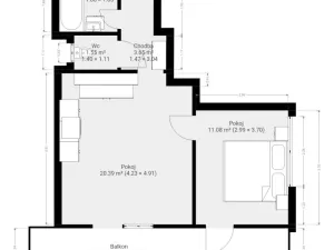 Pronájem bytu 2+kk, Brno - Žebětín, Křepelčí, 47 m2