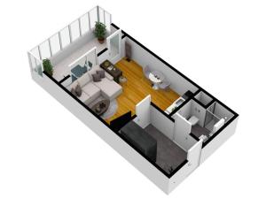 Pronájem bytu 1+kk, Praha - Michle, V dolině, 42 m2