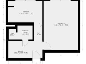 Pronájem bytu 2+kk, Praha - Záběhlice, Želivecká, 36 m2