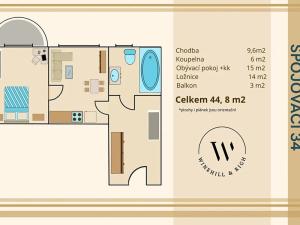 Prodej bytu 2+kk, Praha - Žižkov, Spojovací, 44 m2