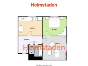 Pronájem bytu 2+1, Ostrava - Poruba, Komenského, 55 m2