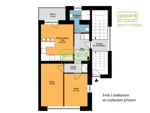 Pronájem bytu 3+kk, Brno - Židenice, Nopova, 48 m2