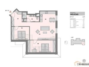 Pronájem bytu 4+kk, Olomouc - Hodolany, Holická, 83 m2