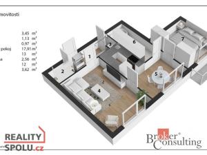 Prodej bytu 2+1, Rychnov nad Kněžnou, Na Trávníku, 62 m2