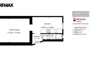 Prodej bytu 1+1, Karlovy Vary - Rybáře, Lad. Koubka, 34 m2