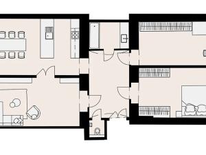 Pronájem bytu 4+kk, Praha, Křižíkova, 2 m2