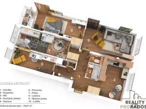 Prodej bytu 4+1, Ostrava, Františka Formana, 80 m2