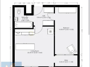 Prodej bytu 2+kk, Praha - Troja, Hnězdenská, 43 m2