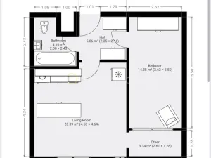 Prodej bytu 2+kk, Praha - Troja, Hnězdenská, 43 m2