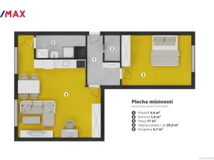 Prodej bytu 2+1, Chlumec, Krušnohorská, 64 m2