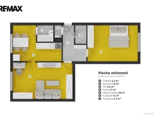 Prodej bytu 2+1, Chlumec, Krušnohorská, 64 m2