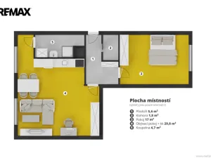 Prodej bytu 2+1, Chlumec, Krušnohorská, 64 m2