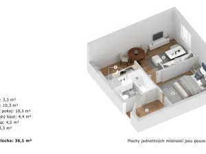 Prodej bytu 2+kk, Praha - Řepy, Španielova, 33 m2