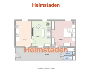 Pronájem bytu 2+1, Ostrava - Poruba, Čs. exilu, 57 m2