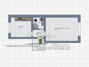 Pronájem bytu 1+1, České Budějovice, Husova tř., 40 m2