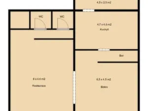 Pronájem restaurace, Dobřany, Náměstí T. G. M., 120 m2